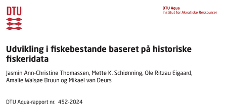 Udvikling i fiskebestande baseret på historiske  f iskeridata 