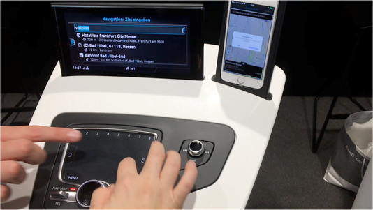 Schrifterkennung auf dem Trackpad zur Zieleingabe