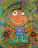 Happy Acrylic 2023 Size 94x76 cm