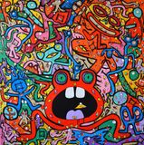 Living In A Box Acrylic 2016 Size 100x100 cm