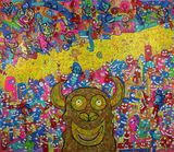 The Yellow Line Acrylic 2023 Size 170x200 cm