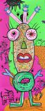 White Teeth Mix Media  On Cardboard  2023 Size 58x25 cm