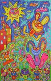 Funny Bunnys Acrylic 2023 Size 203x126 cm