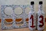 With A Little Luck 2016 Wood And Painted Bottles