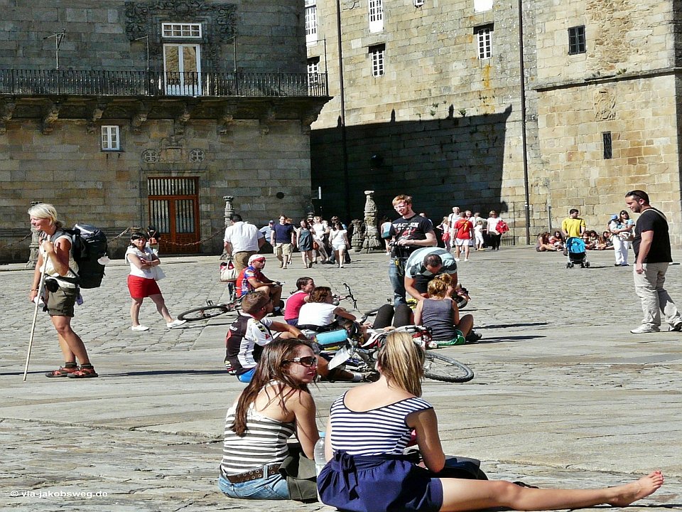 Jakobspilger in Santiago de Compostela
