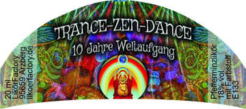 etikett schnaps trance-zen-dance