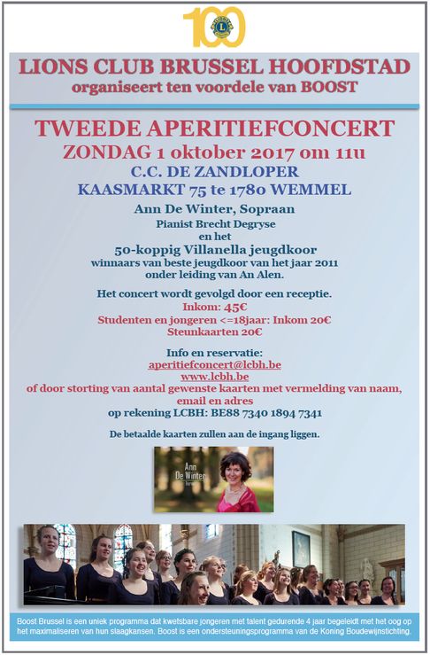 affiche aperitiefconcert Lions Club