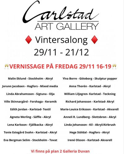 Carlstad Art Gallery Vintersalong 29 nov-21 dec 2024