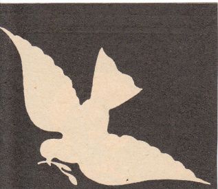På FN`s flag ser man fredsduen som et symbol.
