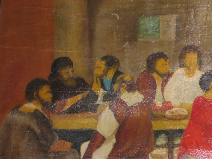 Blev Jesus slet ikke korsfæstet langfredag, som professor Humphrey påstår, idet langfredag bliver til torsdag? Ifølge Bibelen Det Nye Testamente, opstod Jesus tre dage efter fra de døde, påske søndag!!...Så der er noget der ikke stemmer overens med professoren ved Cambrige University!!......På maleriet ser vi tydeligt, at der mangler en person rundt om bordet ved 
