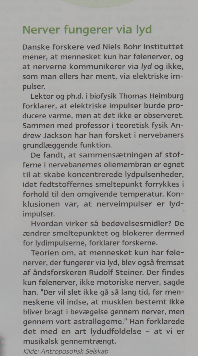 Det er ikke STØJ gennem hørelsen alene vi bliver påvirket af men 