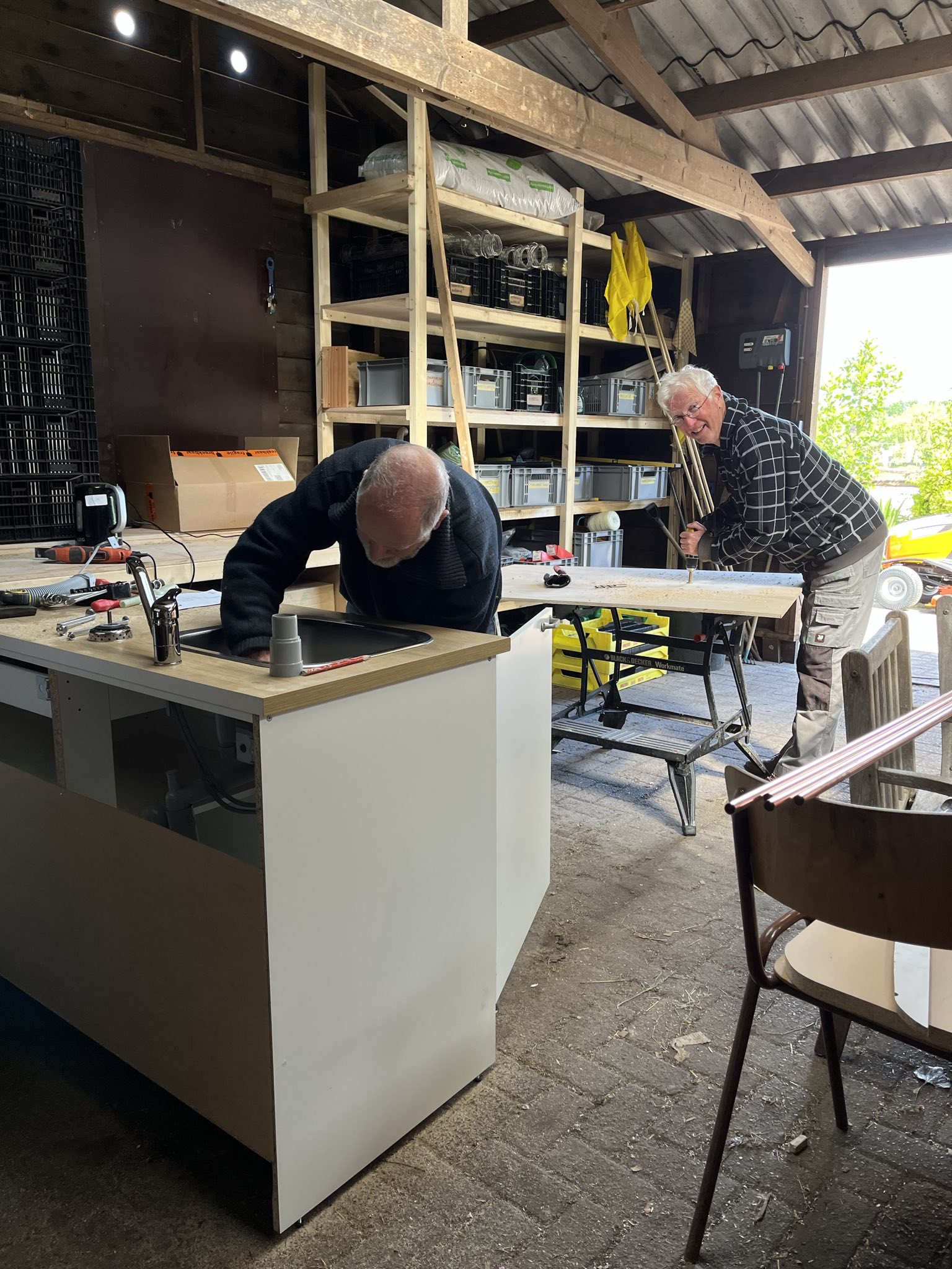 Ook binnen werd er hard gewerkt!