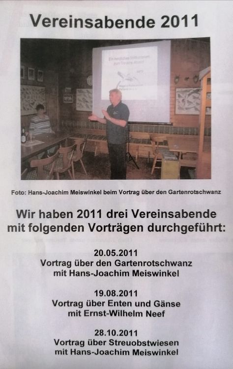 Vereinsabende 2011