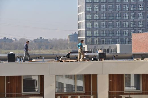 De panelen worden geplaatst