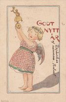 GODT NYTT ÅR - Liten ängel med julprydnad