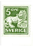 Frimärket "Lejon"