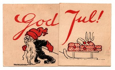 Tomte med kälke