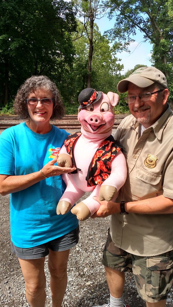 Hamming it up with Albert Einswine!