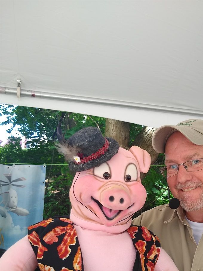 Albert loves doing shows. He's a real ham!