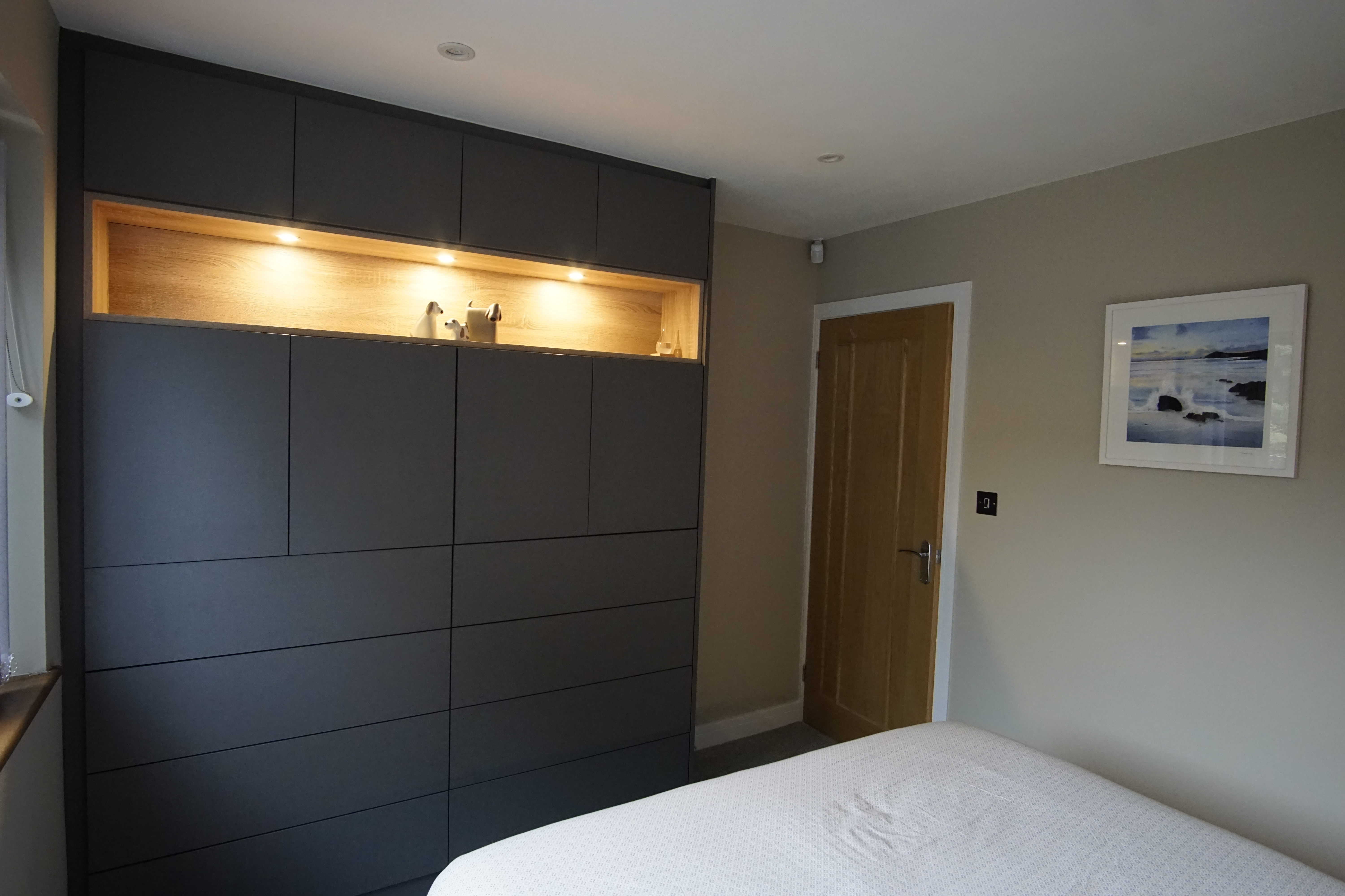 Grey Fitted Wardrobe Feature Lighting