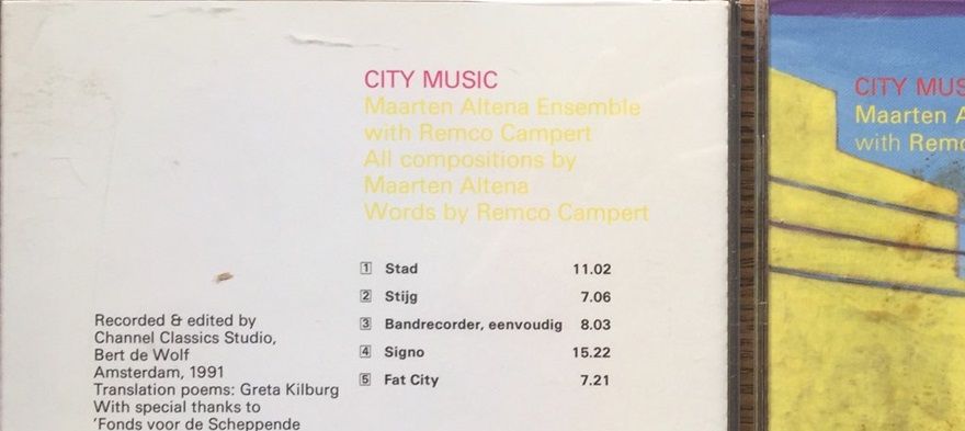 modern 'Jazz', including improvisations - 1991