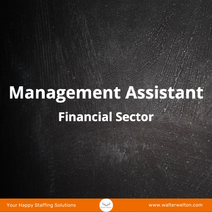 Management Assistant - Financial Sector