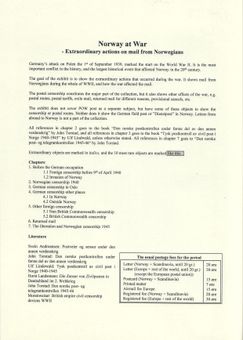 Norway at War - Extraordinary actions on mail from Norwegians.