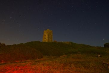 MC 19 028 - Wembury church - night sky - stock photography - buy stock
