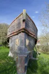 MC 19 023 - Charlestown Cornwall - a-boat-sitting-on-the-grass