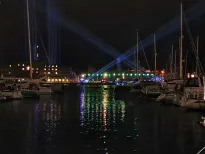 MC 20 092 - a-marina-with-boats-and-lights-reflecting-in-the-water