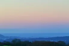 MC 21 133 - Dartmoor looking over Plymouth sound - a-hill