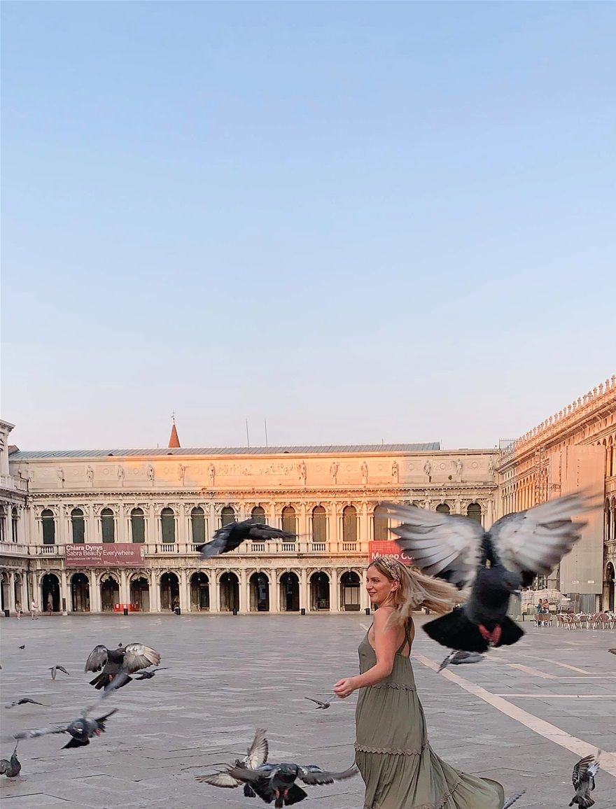 The pigeons in Piazza San Marco.