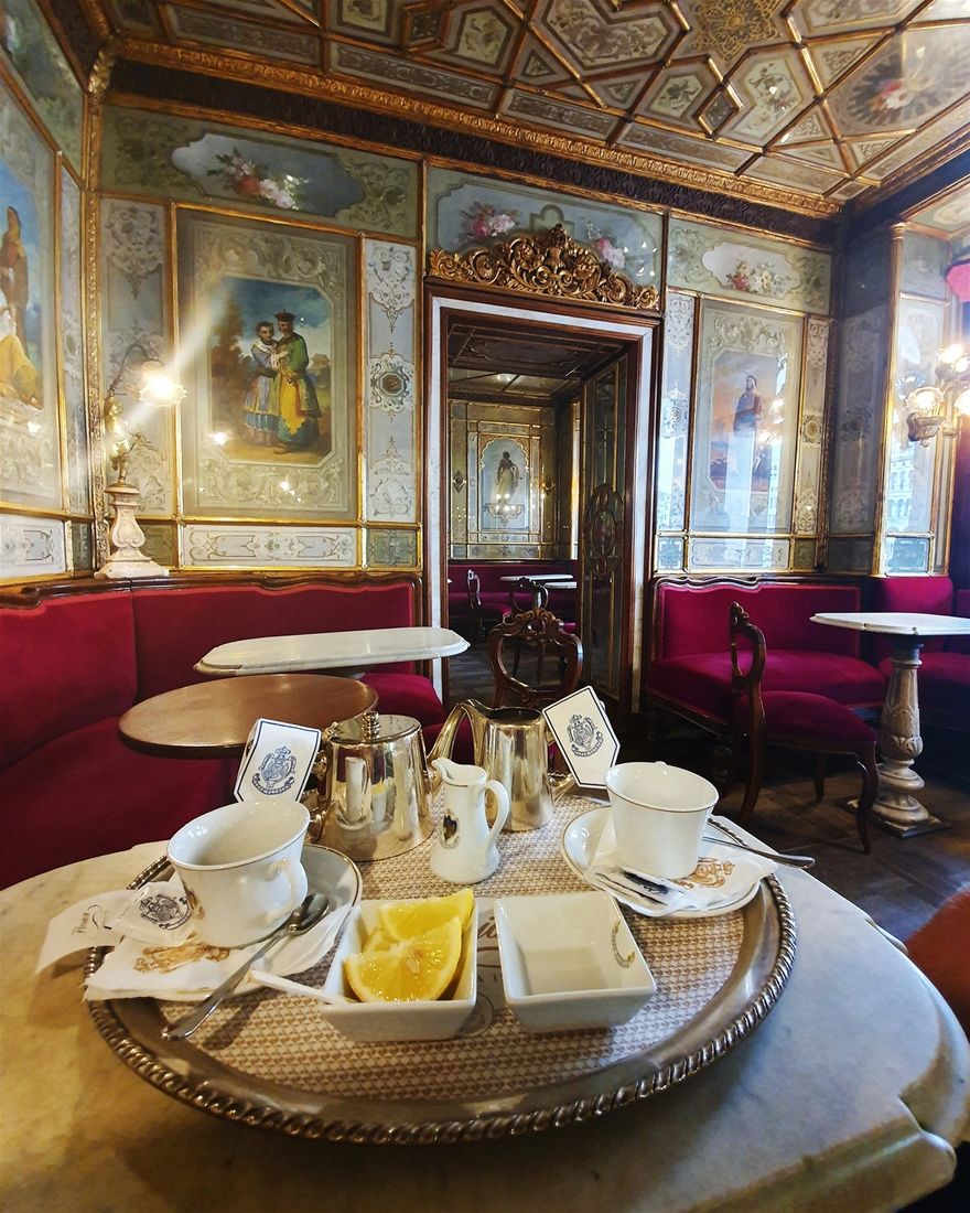 Tea in Caffe Florian.