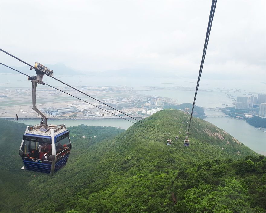 View from the cable car to Ngong Ping