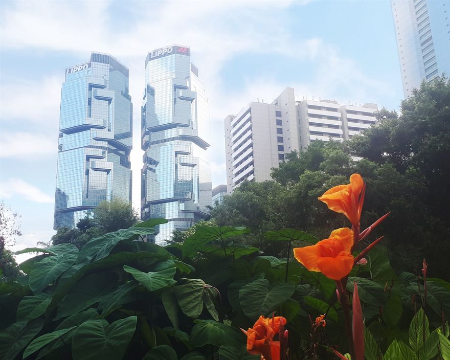 Inside Hong Kong Park.