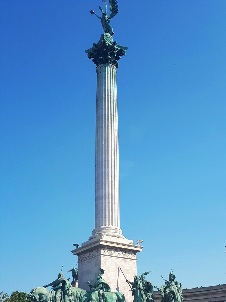 Standing in Heroes Square.