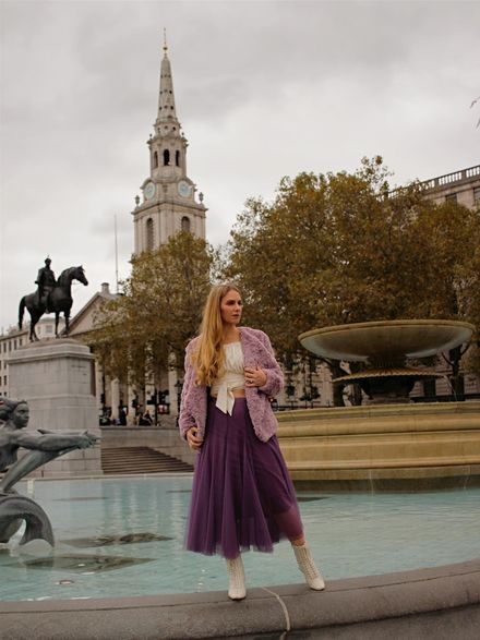 Another fab skirt in Tulle, available in many colours. https://www.chicwish.com/my-secret-garden-tulle-maxi-skirt-in-purple.html                                   I also love this cute faux fur jacket https://www.chicwish.com/wide-lapel-snug-faux-fur-coat-in-purple.html-