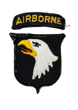 US WW2 101TH AIRBORNE PATCH WITH TITLE