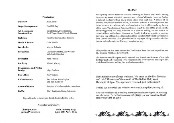 improbable fiction programe  2012 b