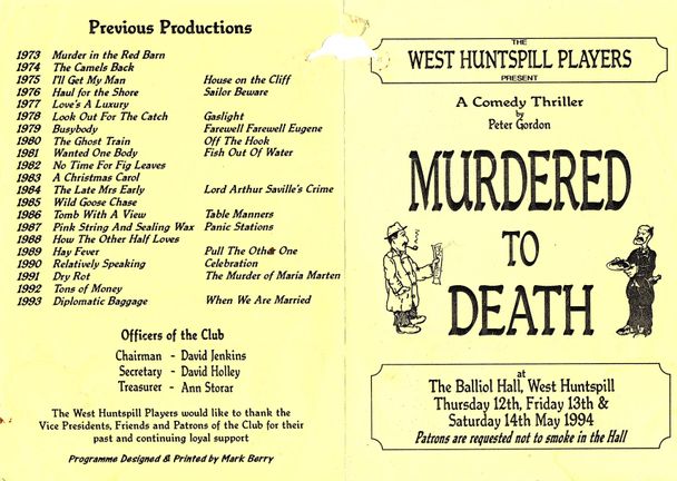 murdered to death May 1994 programme p1