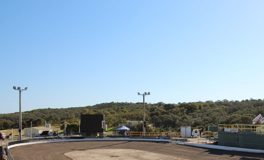 Looking south from turn 3.
