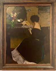 Virgilio Costantini. La tazza di the, 1910
