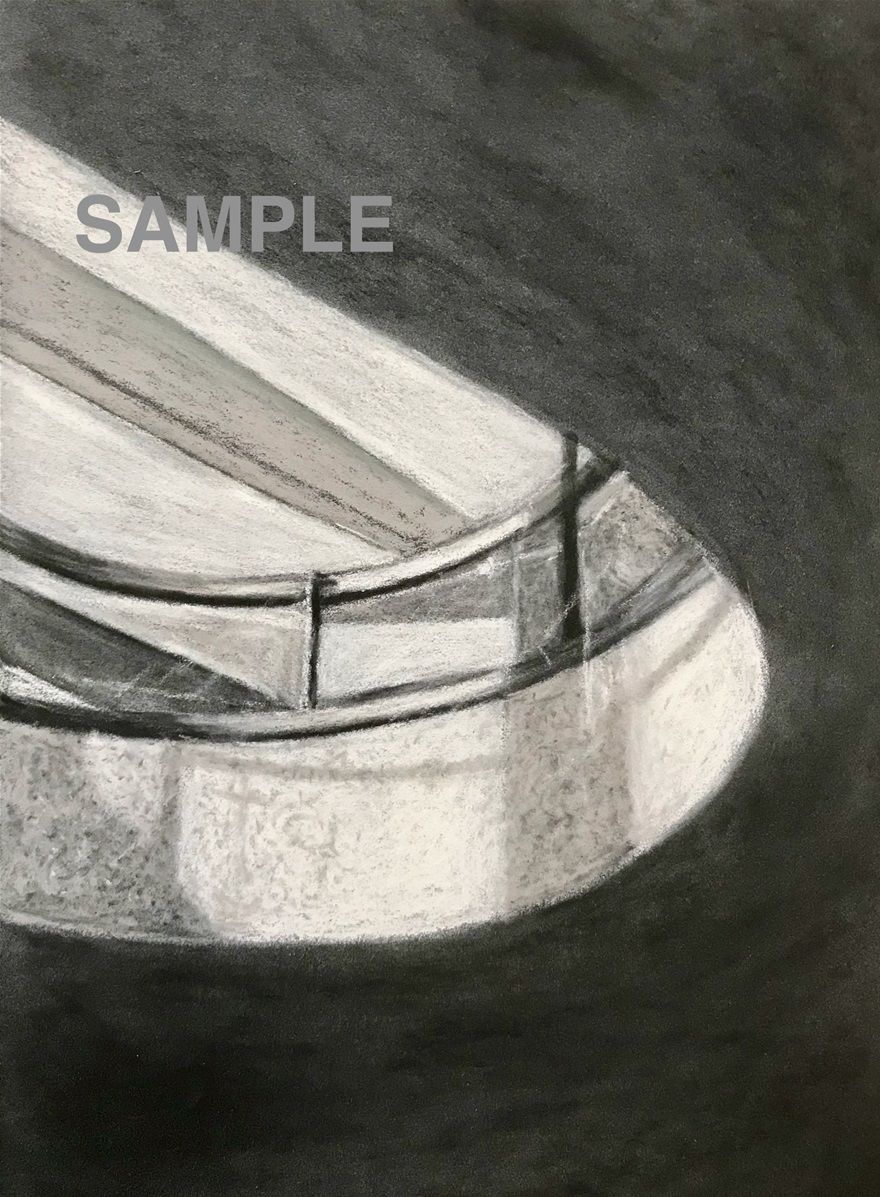 pastel, charcoal & ink on card 25cm x 17 cm