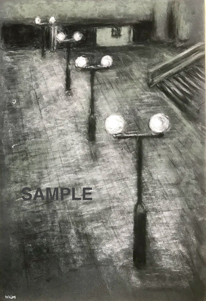 pastel, charcoal & ink on card 25cm x 17 cm
