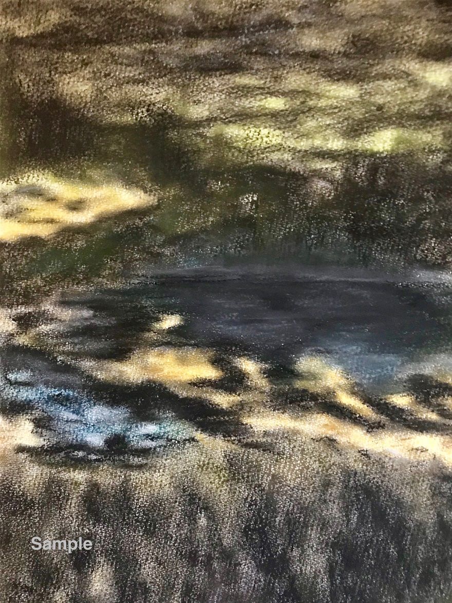 Pastel and charcoal on paper 40 x 30 cm