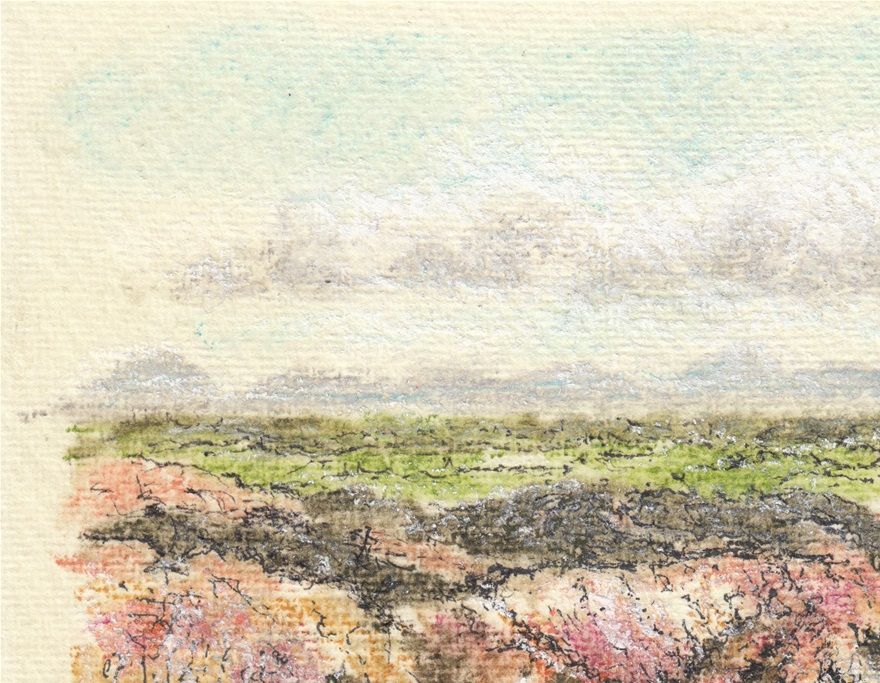 pastel and ink on paper 15x12 cm
