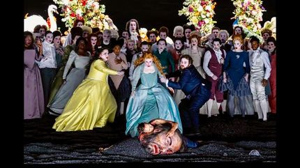 David (Iestyn Davies) cradles the head of Goliath