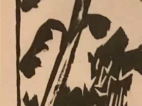 Erich Heckel: Am Strand. Woodcut