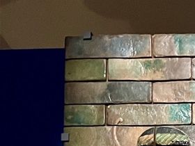 brick panels glazed with sintered quartz from around 500BC (reproduction)