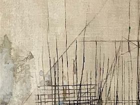 The weavers, oil and charcoal on canvas, 1948